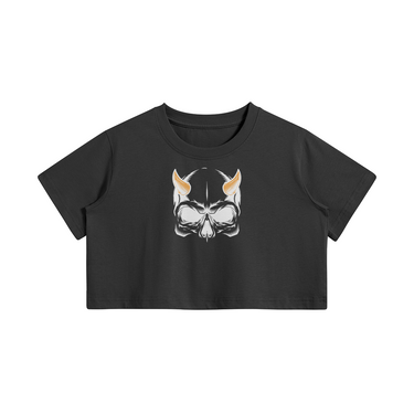 Blusa Crop Top con estampado en el pecho - Capranera.
